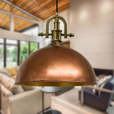 Bamyum Lipeo-Marine Küchenlampe 40 cm, Metall E27 Pendellampe