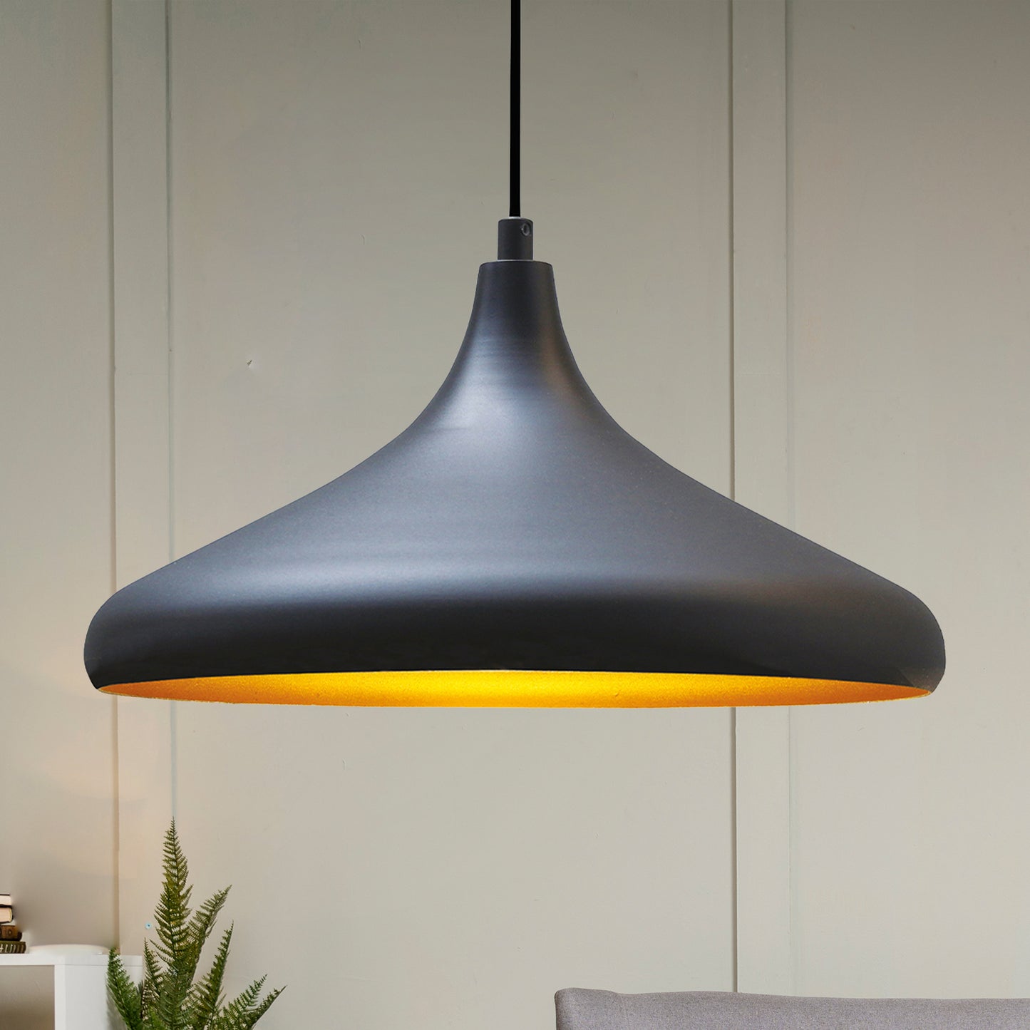 Bamyum Champion Metall mit 450 cm Kabel Schalter EU Stecker, Hängelampe