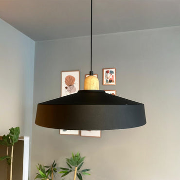 Pendelleuchte Ace Holz Vintage, Industrial aus Metall Holz E27 Hängelampe