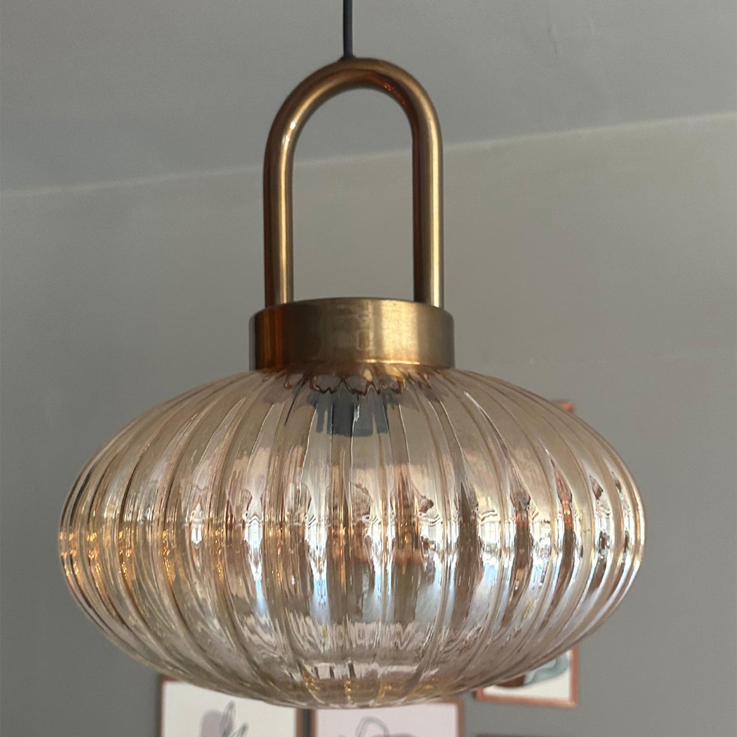 Elegant Glas Einzel Kronleuchter Hängelampe Restaurant Wohnzimmer Beleuchtung