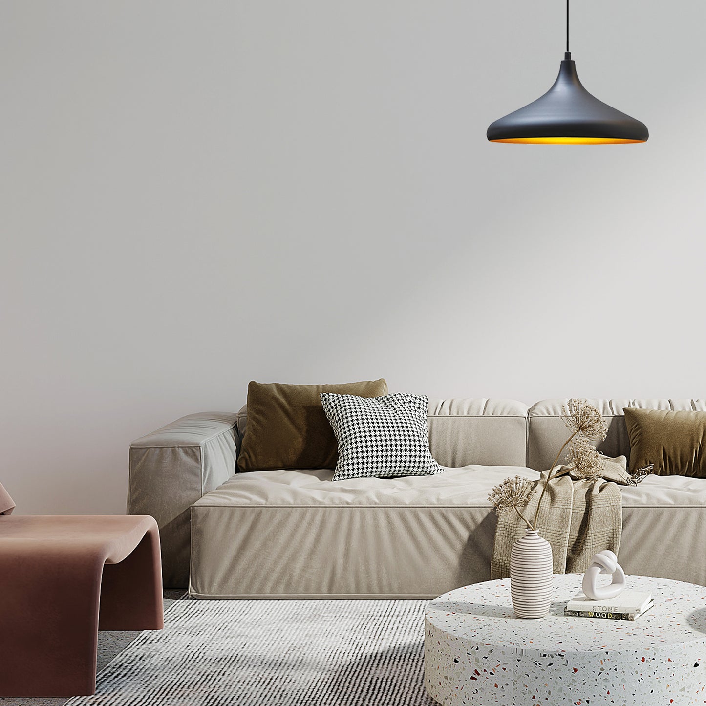 Bamyum Champion Metall mit 450 cm Kabel Schalter EU Stecker, Hängelampe
