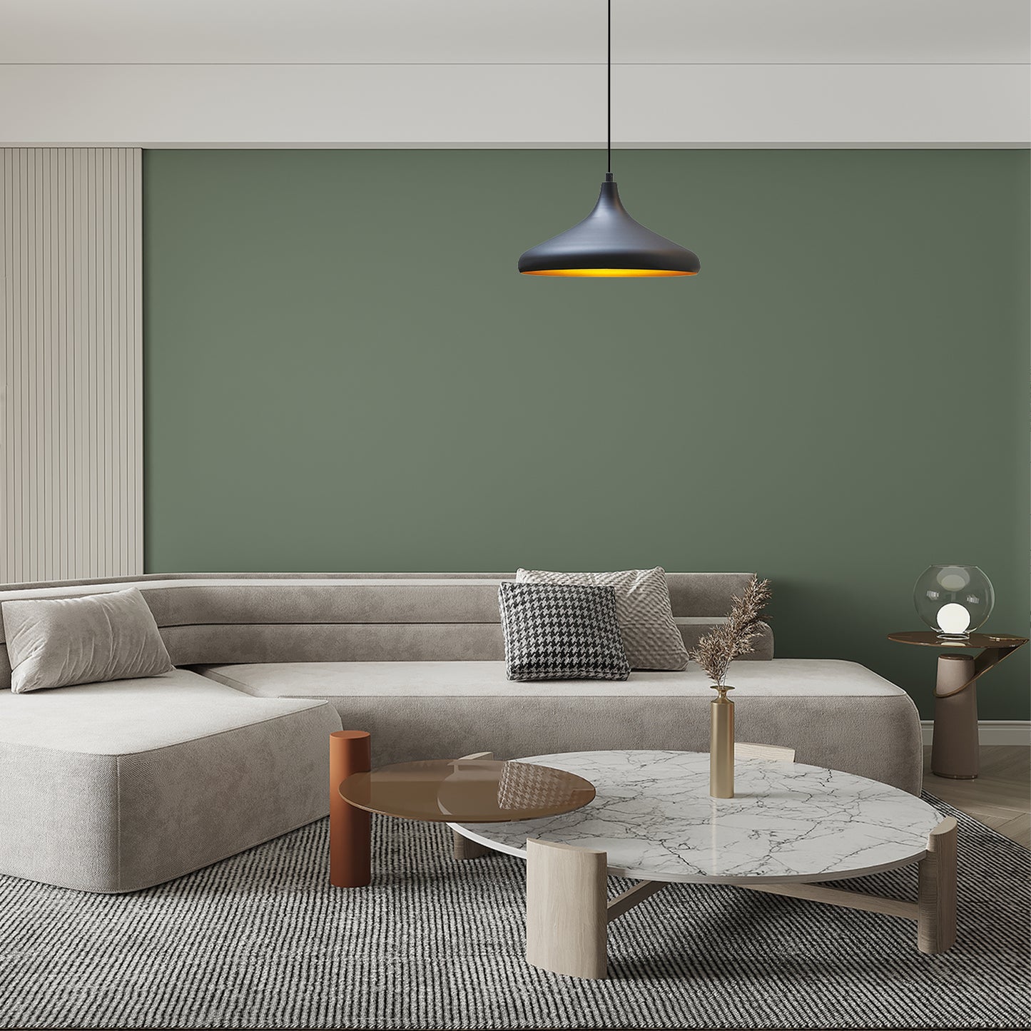 Bamyum Champion Metall mit 450 cm Kabel Schalter EU Stecker, Hängelampe