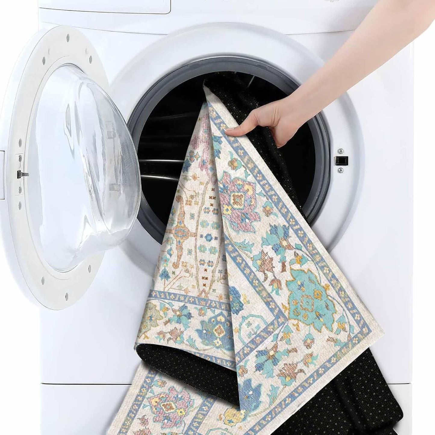 Bedruckter Teppich Sunse Chenille Print Maschinell hergestellt, waschbarer Vintage-Teppich