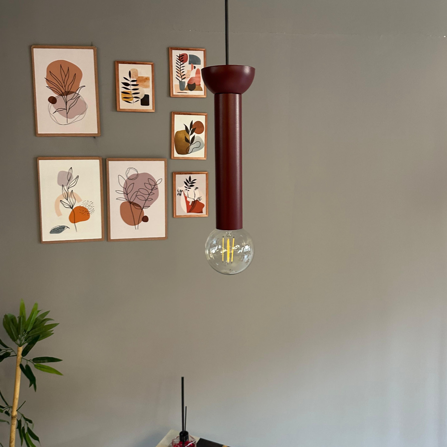 Pendelleuchte Mika Platte Metall, Modern Hängelampe