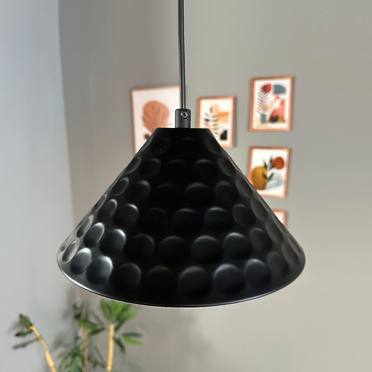 Rummy Pendelleuchte aus Holz, 24 cm Hängelampe Metall E27
