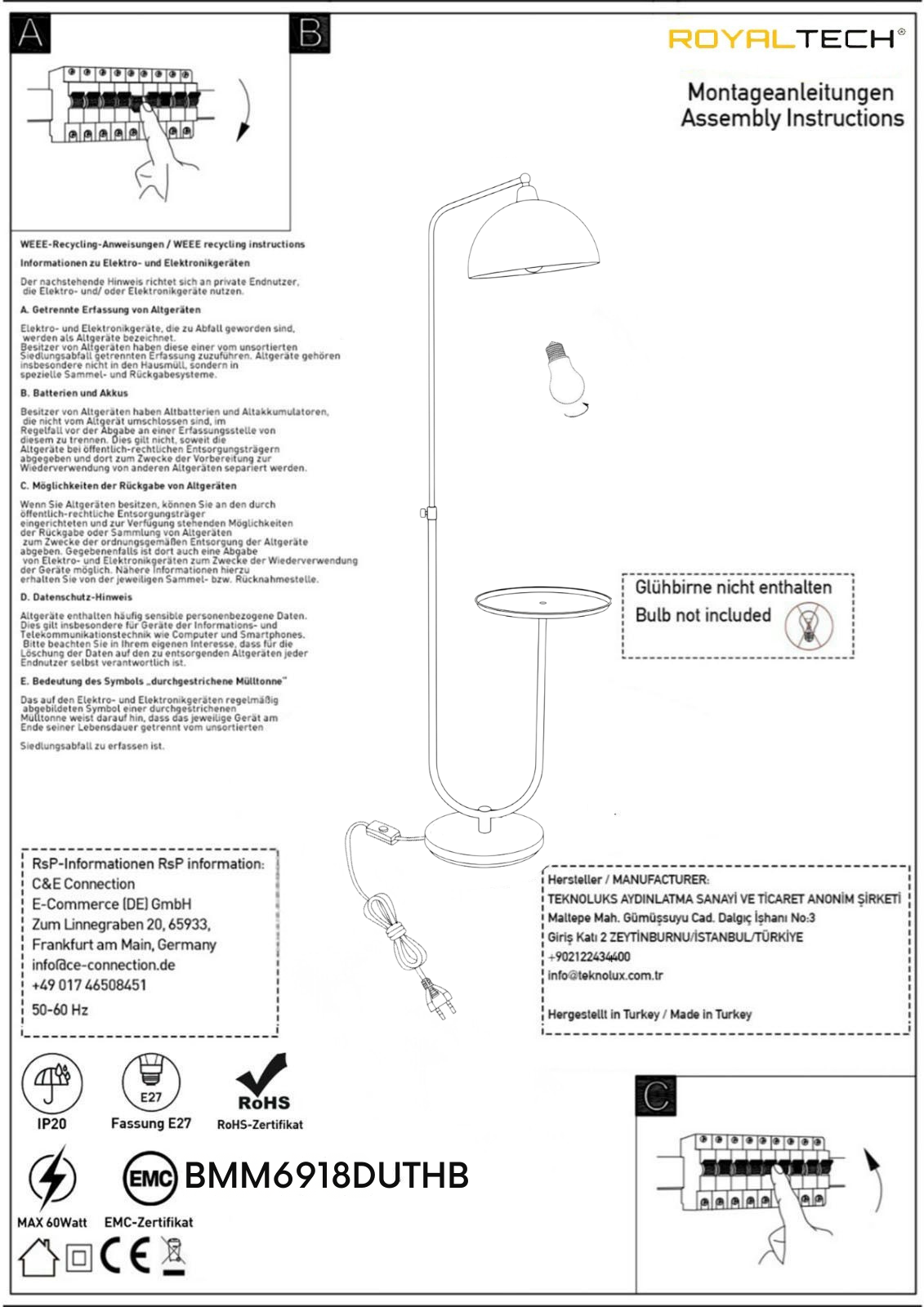 Stehlampe Rovik Schatten Ufo Kopf Moderne Dekorative Metall Stehlampe