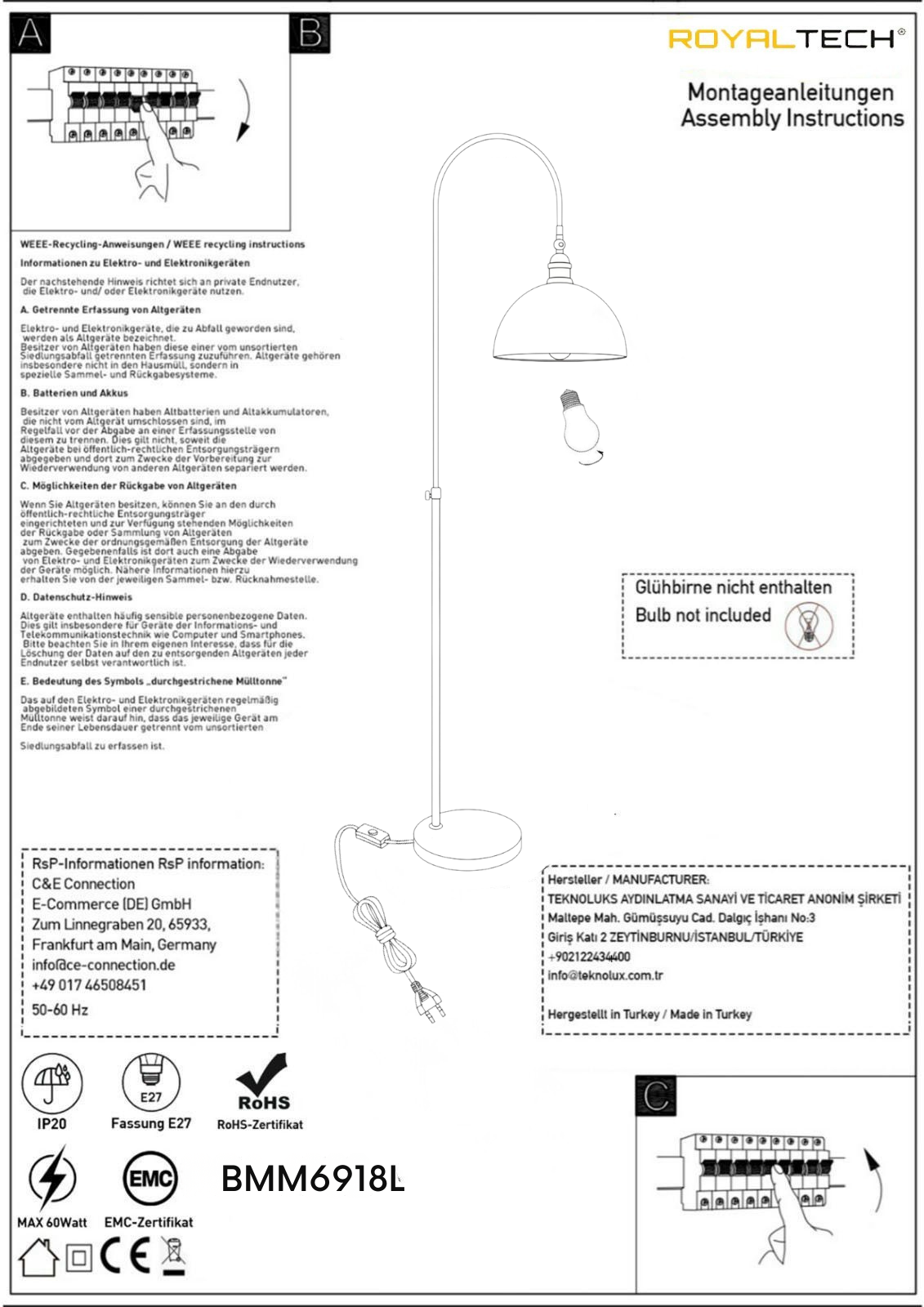 Stehlampe Gorkiede Schatten Ufo Kopf Moderne Dekorative Metall Stehlampe