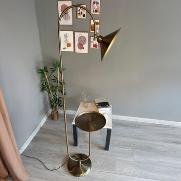 Getrommelte Stehlampe U Stand Bewegliches Kopfteil Modern Dekorativ Metall