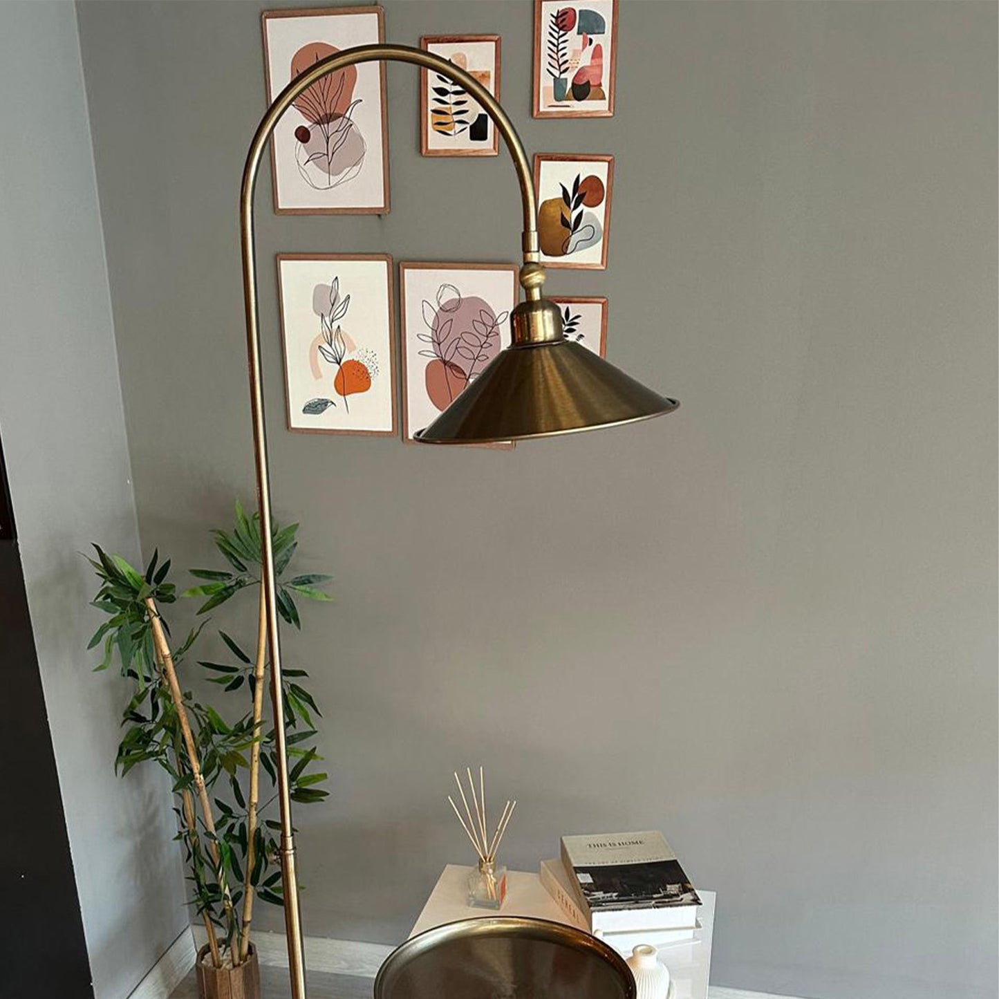 Getrommelte Stehlampe U Stand Bewegliches Kopfteil Modern Dekorativ Metall