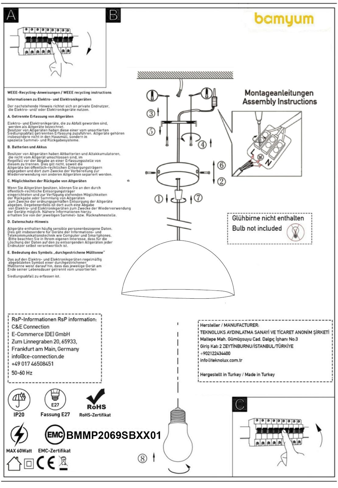 Androa Deckenlampe Ø30 cm, Deckenleuchte E27