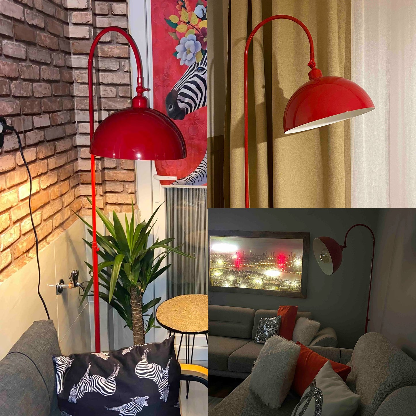 Stehlampe Moderne Stehlampe aus Metall mit E27, verstellbarer Lampenschirm