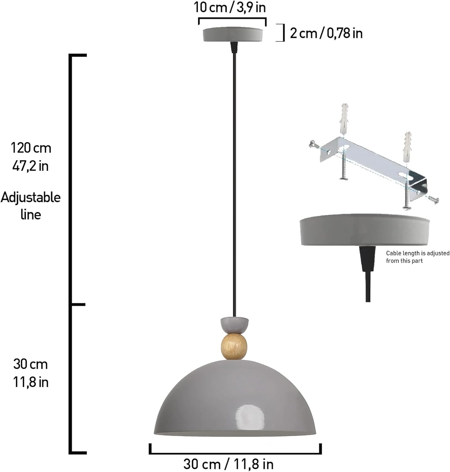 Hängelampe Industriell Lampe Vintage Holz Hängeleuchte