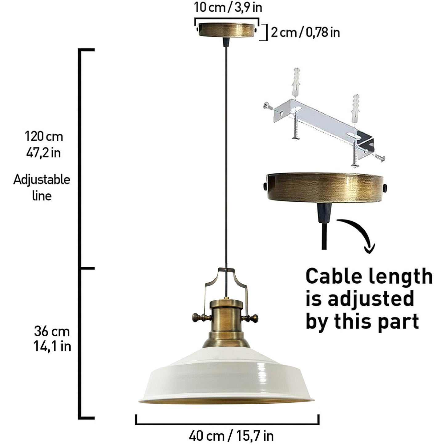 Hängelampe Asletl-SE Industrial Küchenlampe Vintage