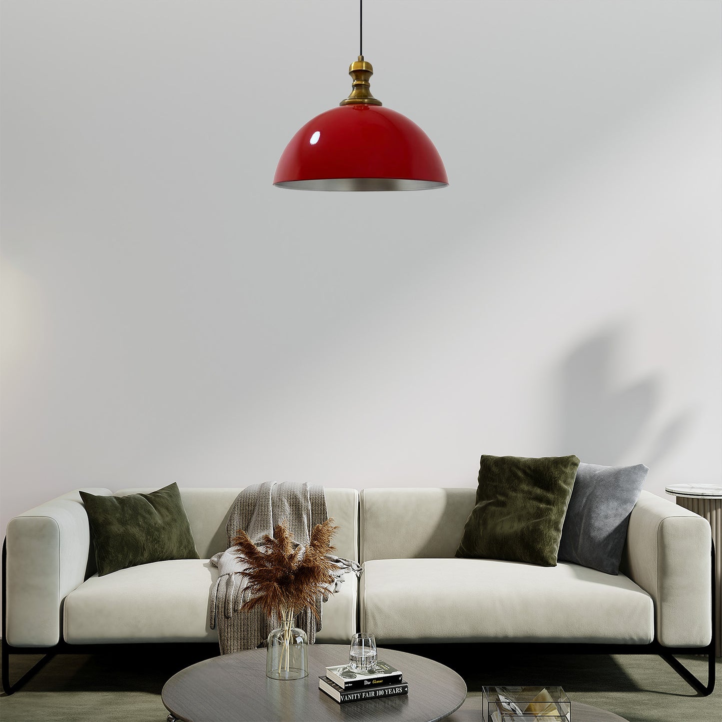 Bamyum Pendelleuchte Industrielle Metall Groß Ø 40 cm, Hängelampe Vintage Lampe