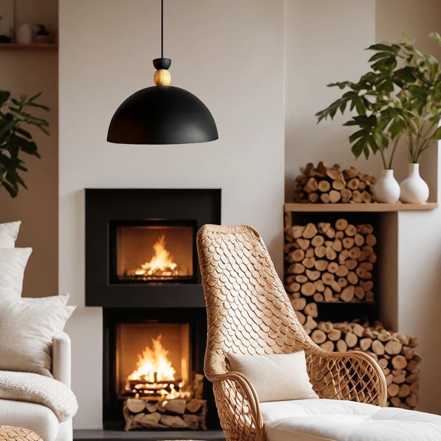 Hängelampe Industriell Lampe Vintage Holz Hängeleuchte