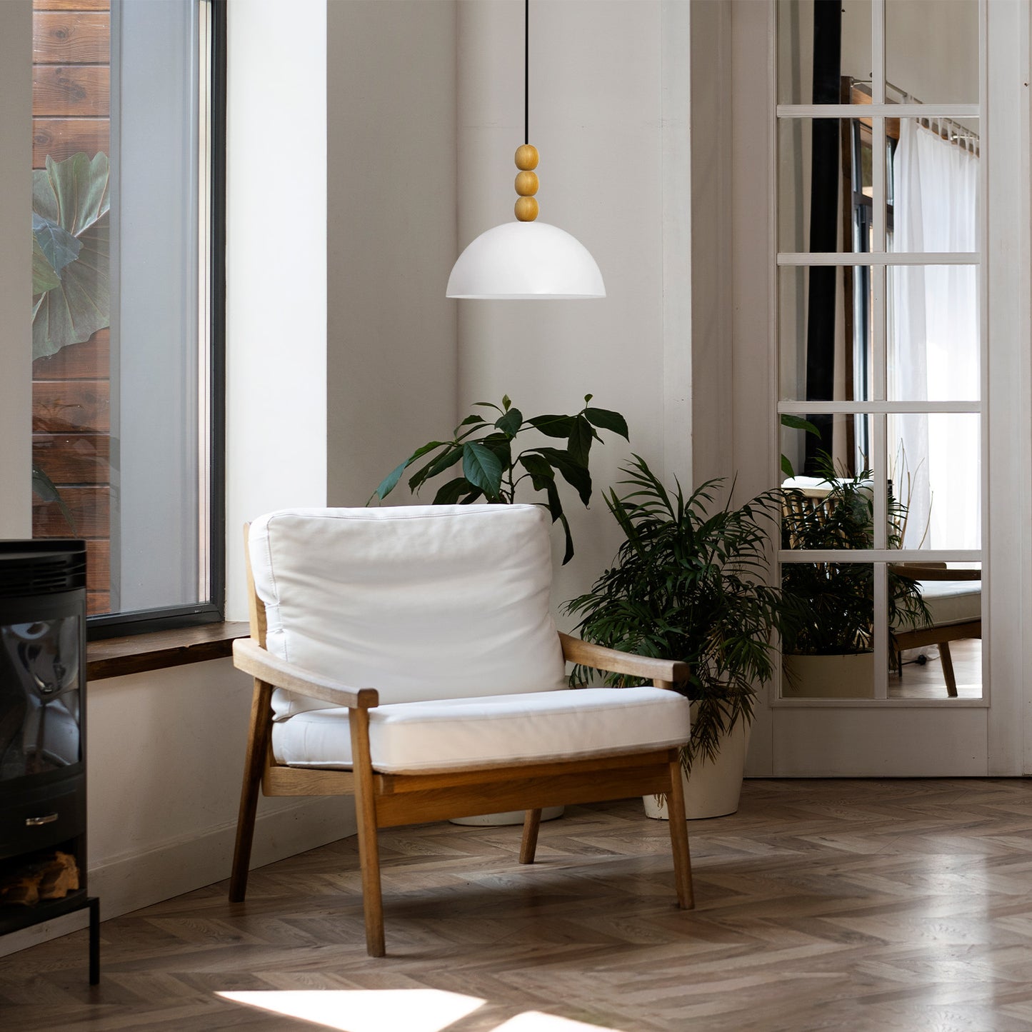 Bamyum Champion Holz, Metall Moderne Pendellampe