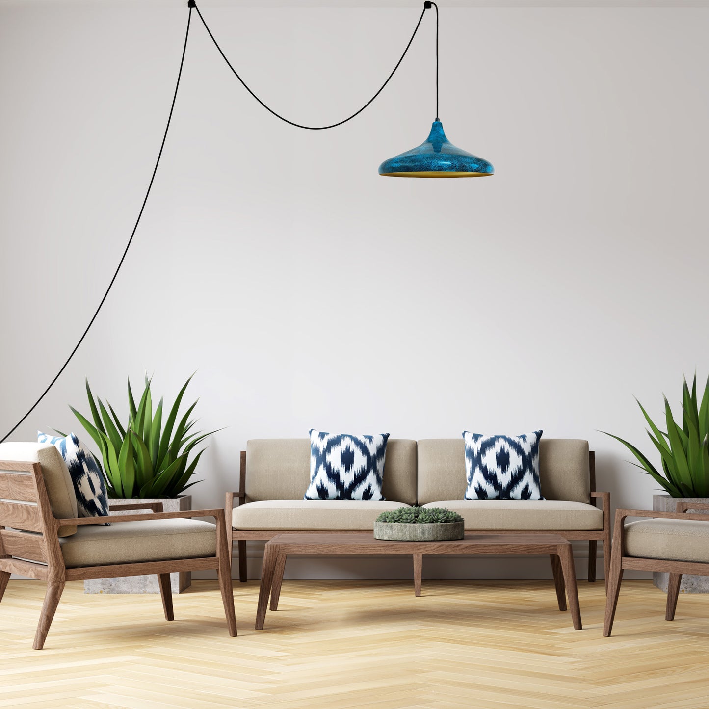 Bamyum Champion Metall mit 450 cm Kabel Schalter EU Stecker, Hängelampe