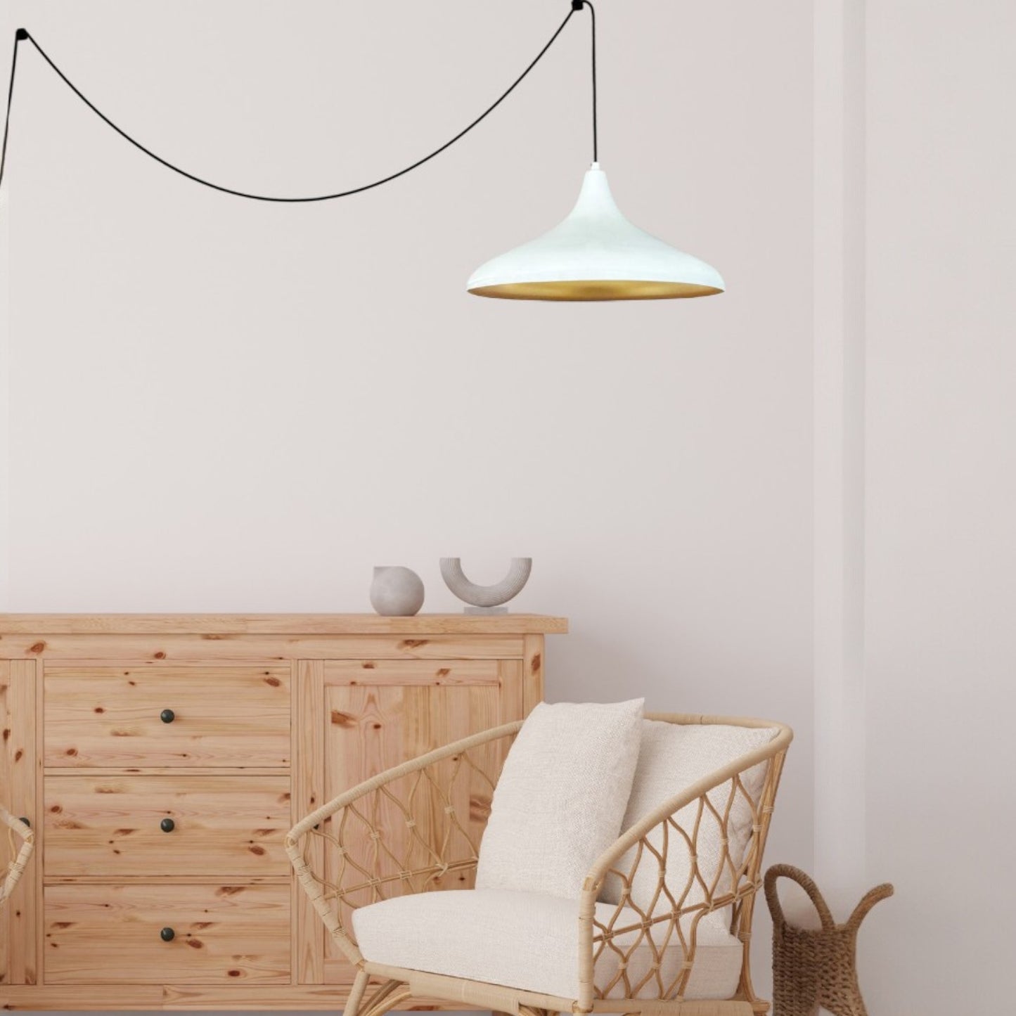 Bamyum Champion Metall mit 450 cm Kabel Schalter EU Stecker, Hängelampe