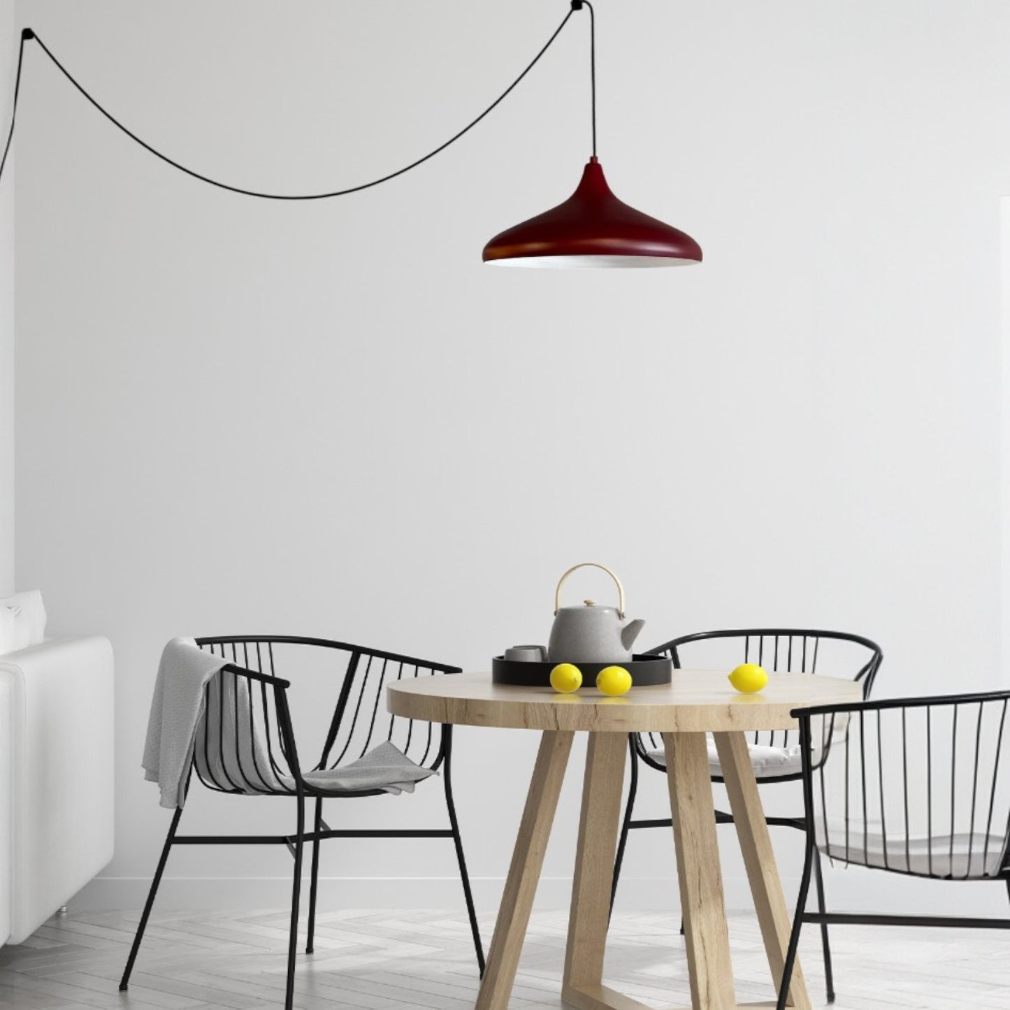 Bamyum Champion Metall mit 450 cm Kabel Schalter EU Stecker, Hängelampe