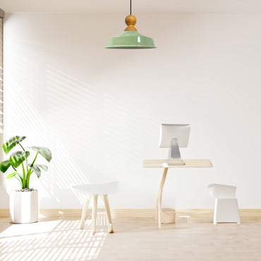 Pendelleuchte Bamyum Asletl Industrielle aus Holz, 41cm, Metall E27 Lampe