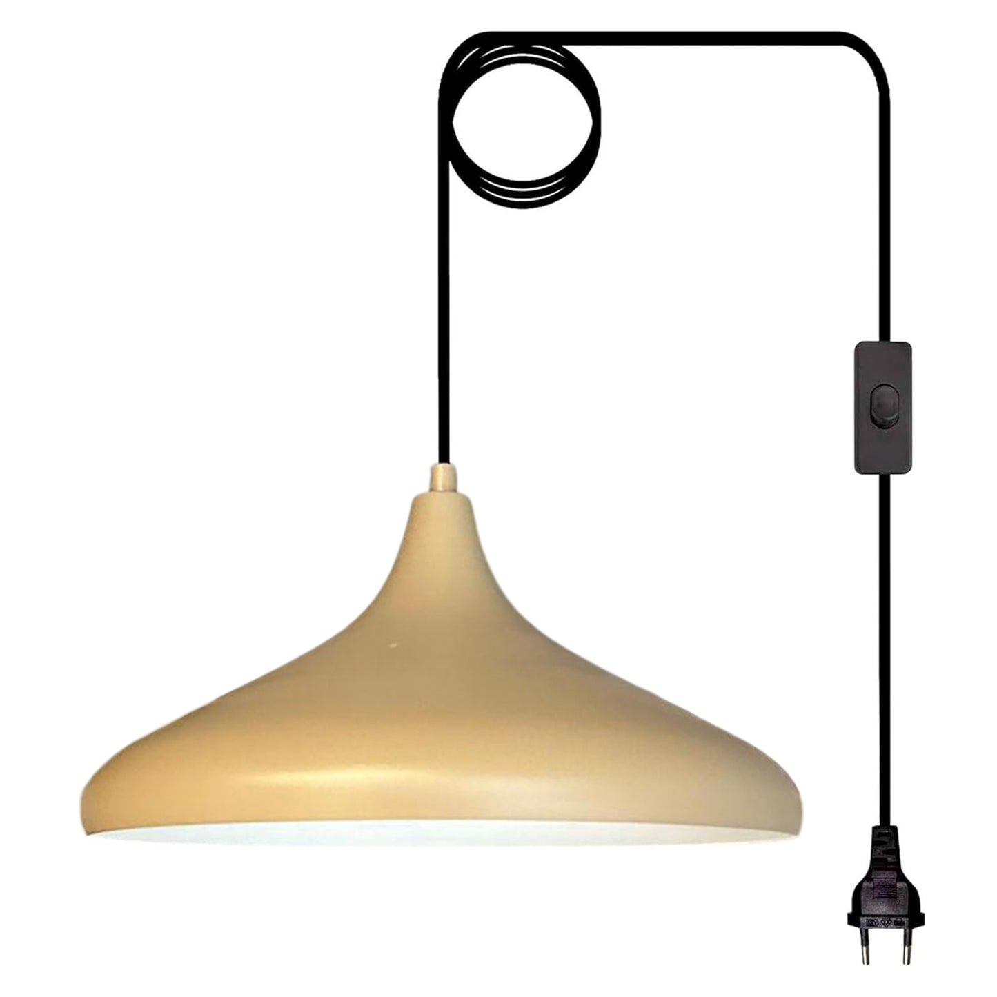 Bamyum Champion Metall mit 450 cm Kabel Schalter EU Stecker, Hängelampe