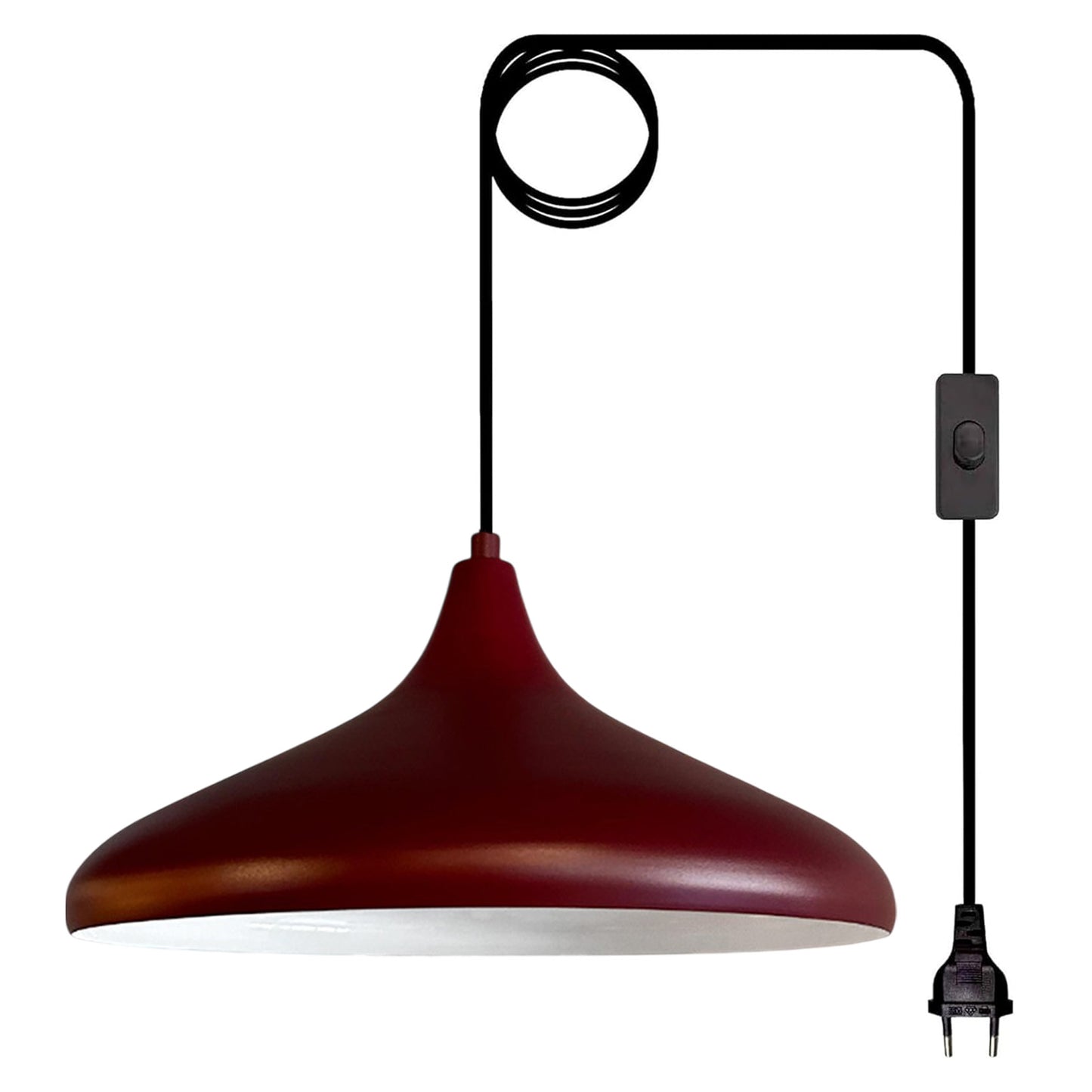 Bamyum Champion Metall mit 450 cm Kabel Schalter EU Stecker, Hängelampe