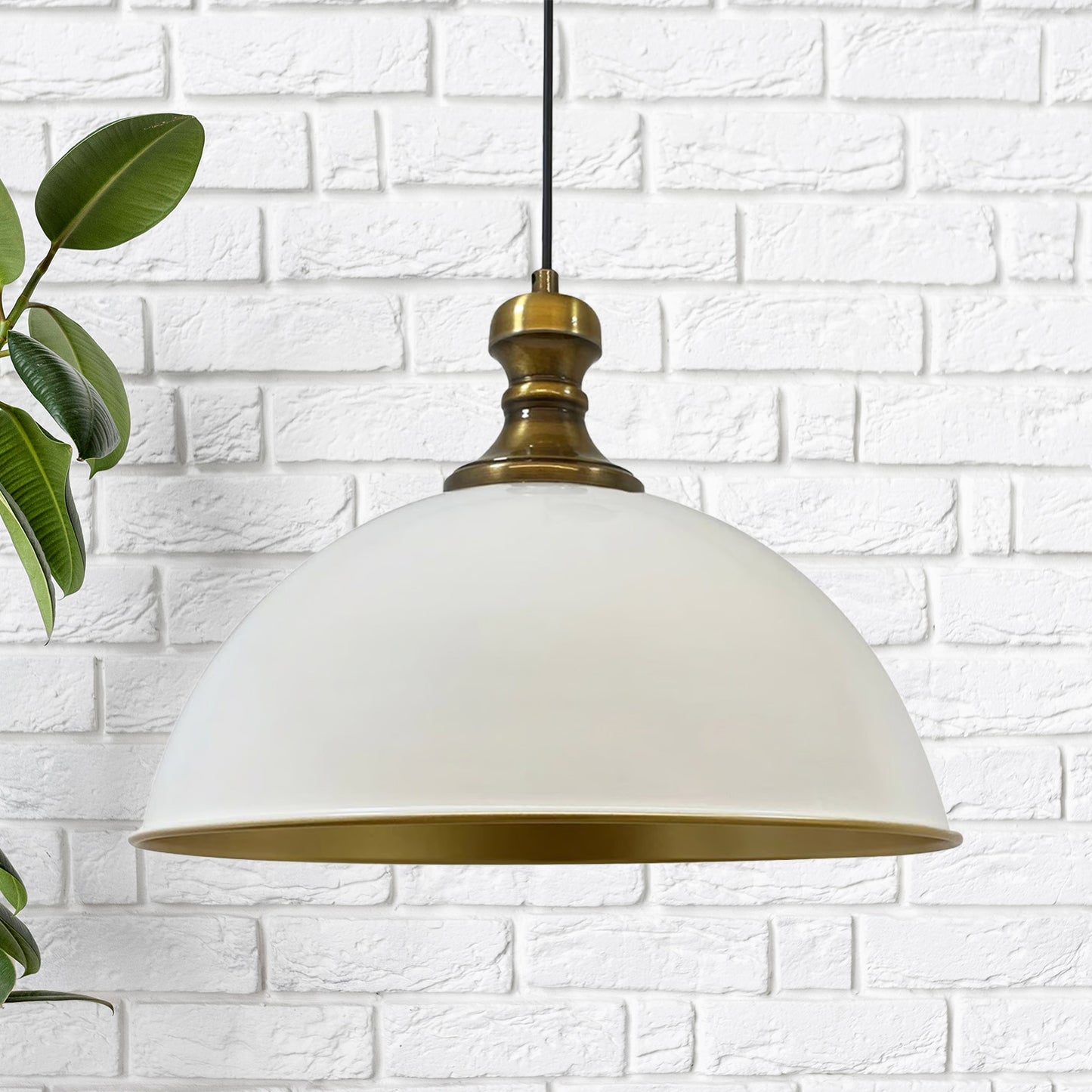 Bamyum Pendelleuchte Industrielle Metall Groß Ø 40 cm, Hängelampe Vintage Lampe