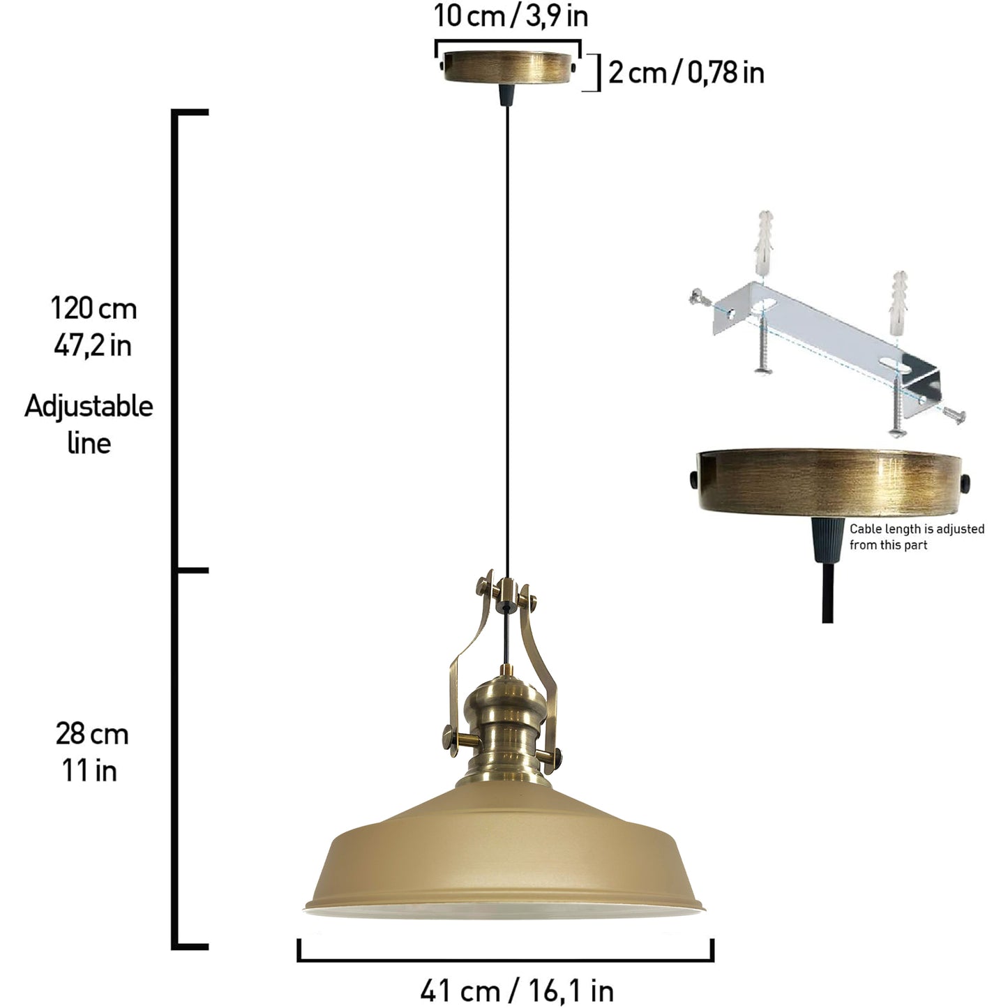 Pendellampe Vintage, Neo-Asletl Lampe Groß Lampe