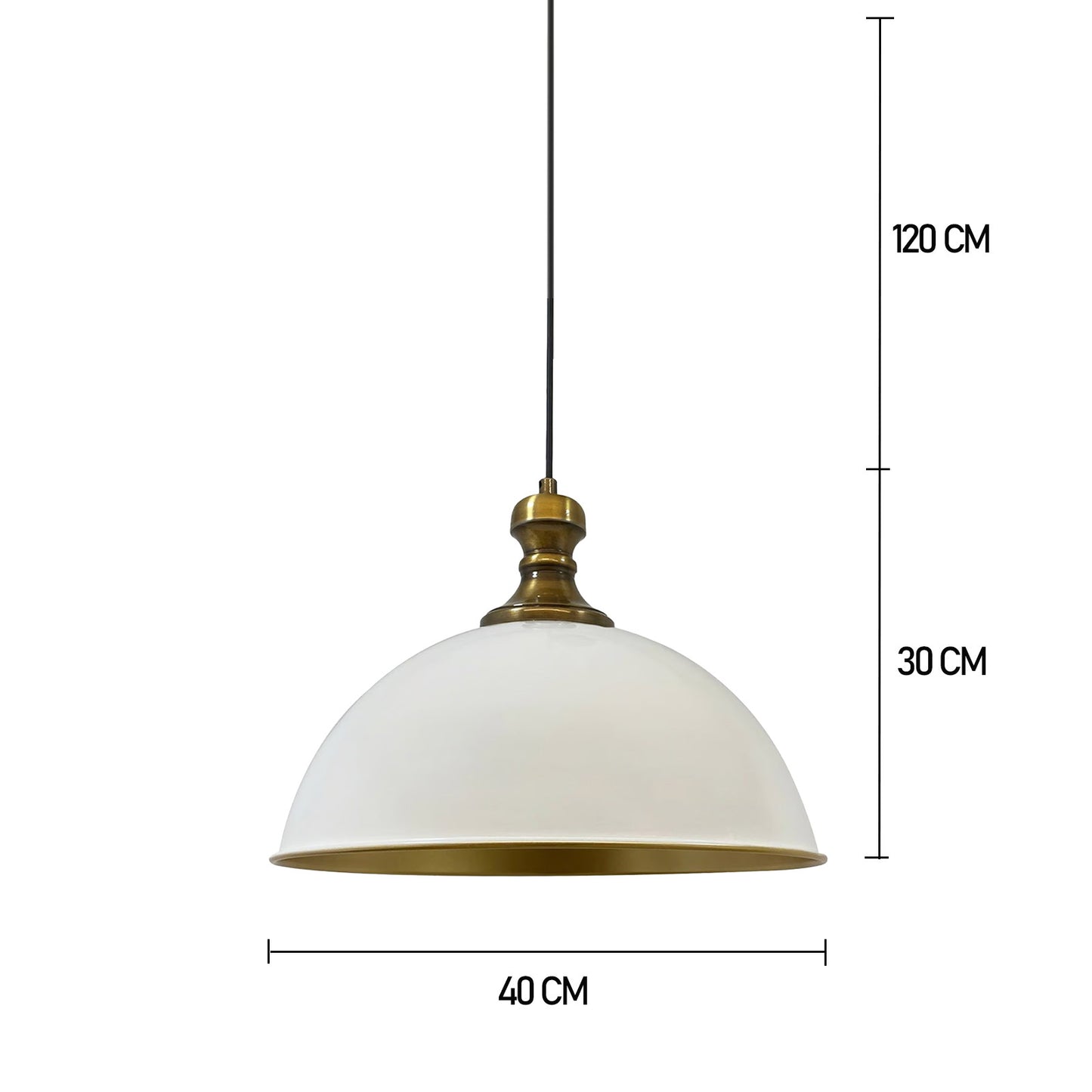 Bamyum Pendelleuchte Industrielle Metall Groß Ø 40 cm, Hängelampe Vintage Lampe