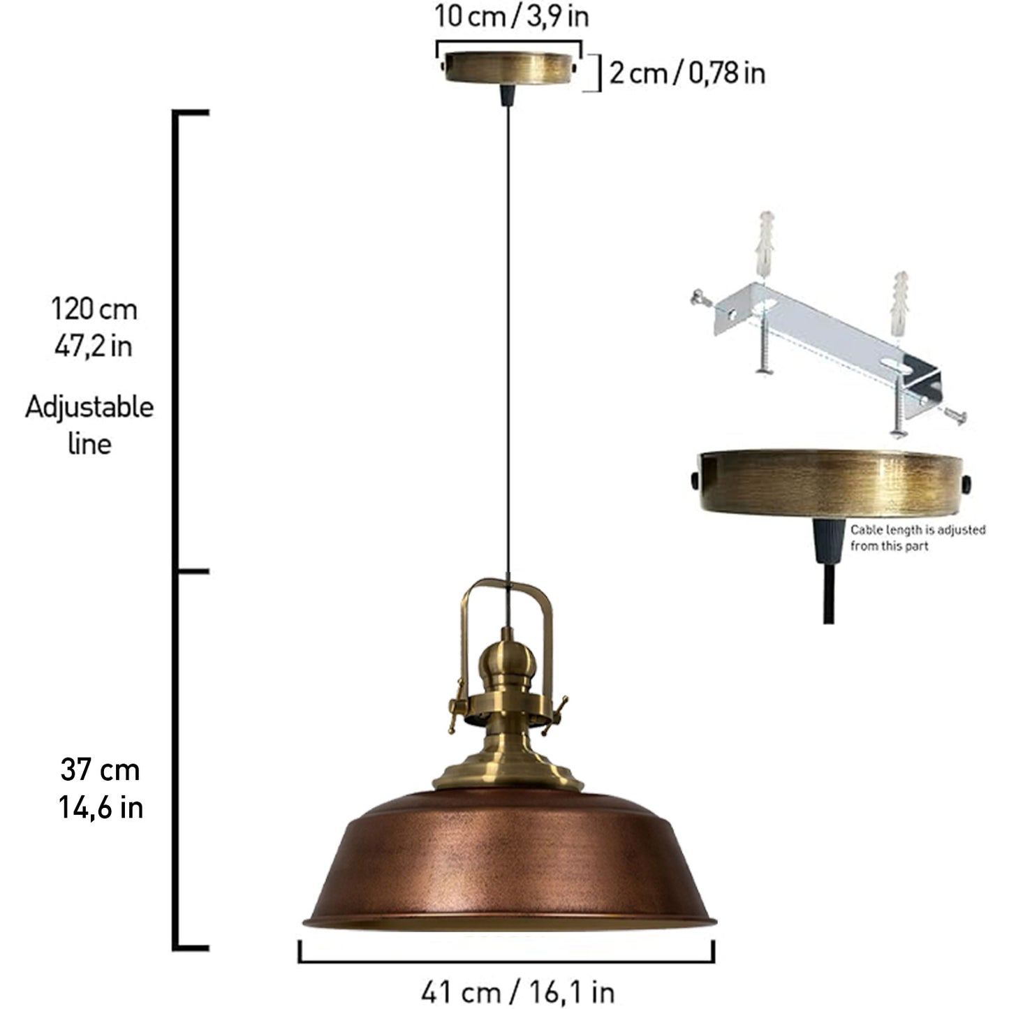 Pendelleuchte Spor Vintage Metall Modern Pendelleuchte