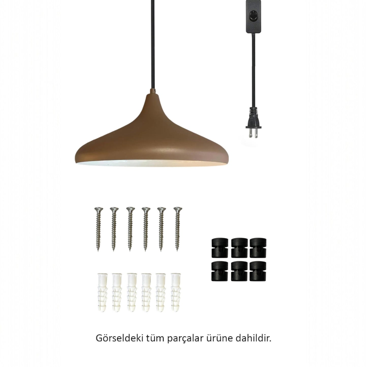 Bamyum Champion Metall mit 450 cm Kabel Schalter EU Stecker, Hängelampe
