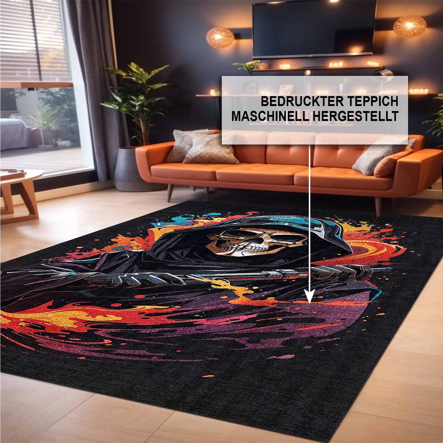 Power Gamer Bedruckter Teppich Chenille-Druck Maschinell Hergestellt, Videospiel Waschbarer Teppich