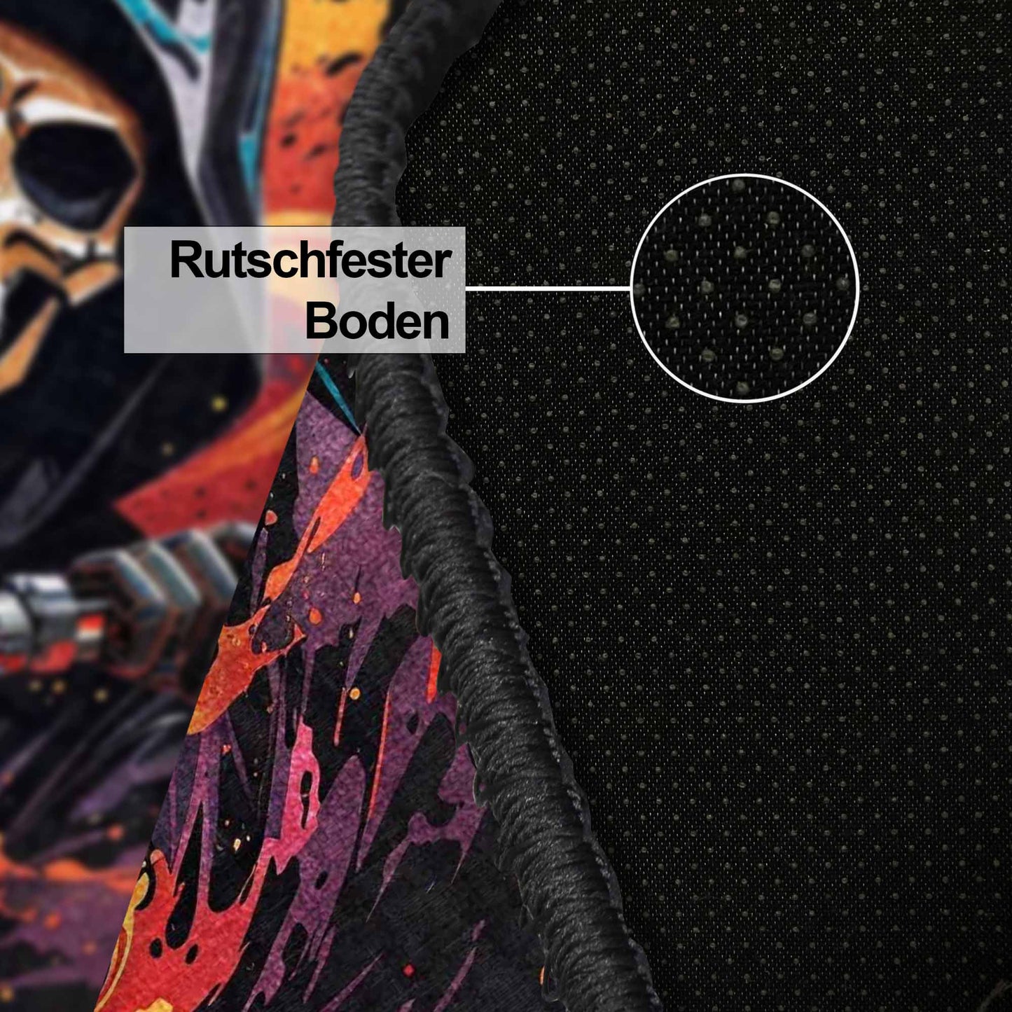 Power Gamer Bedruckter Teppich Chenille-Druck Maschinell Hergestellt, Videospiel Waschbarer Teppich