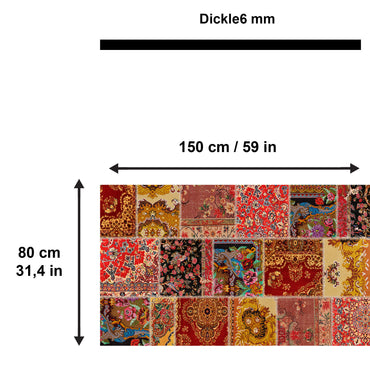SILENA Bedruckter Teppich Chenille-Druck Maschinell Hergestellt