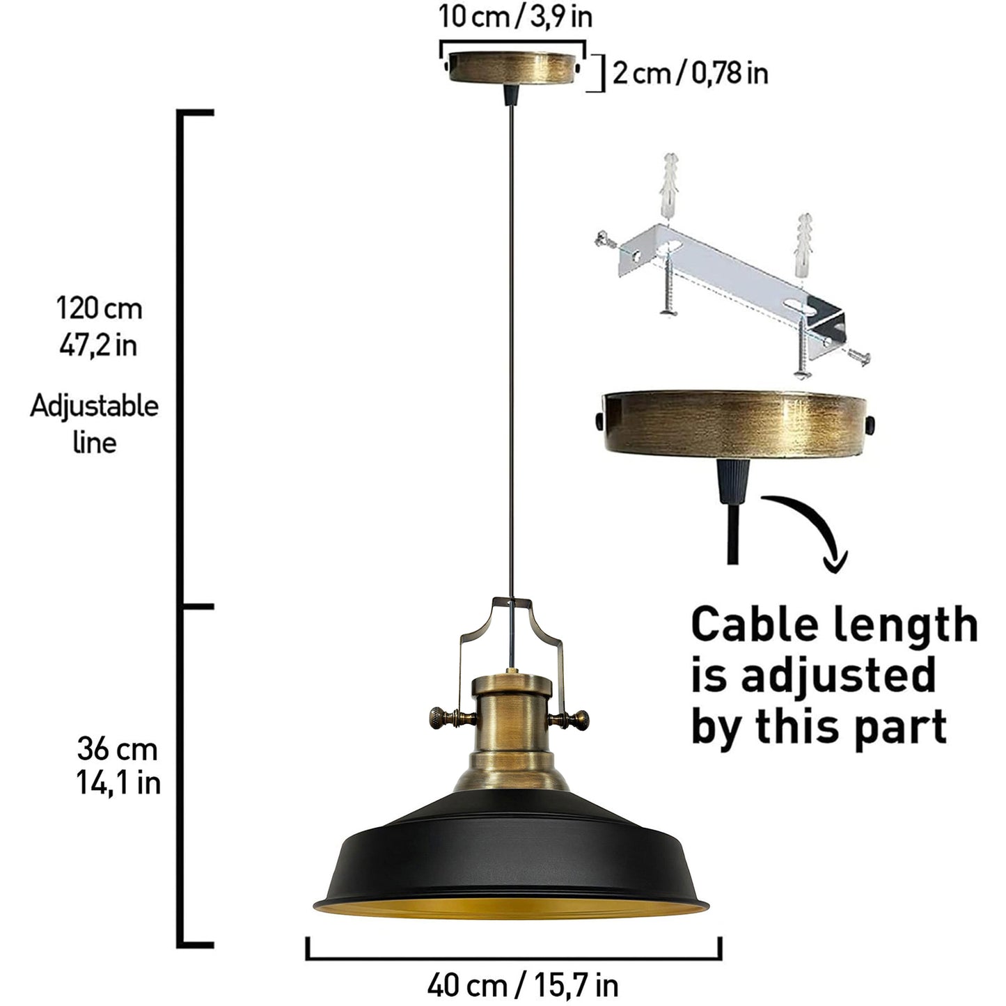 Hängelampe Asletl-SE Industrial Küchenlampe Vintage