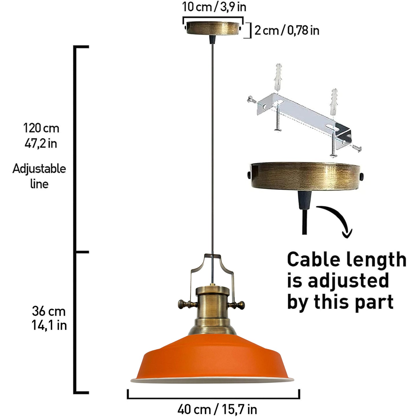 Hängelampe Asletl-SE Industrial Küchenlampe Vintage