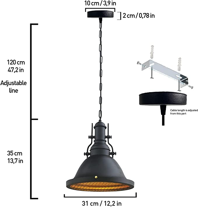 Pendelleuchte E27 Fassung Metall