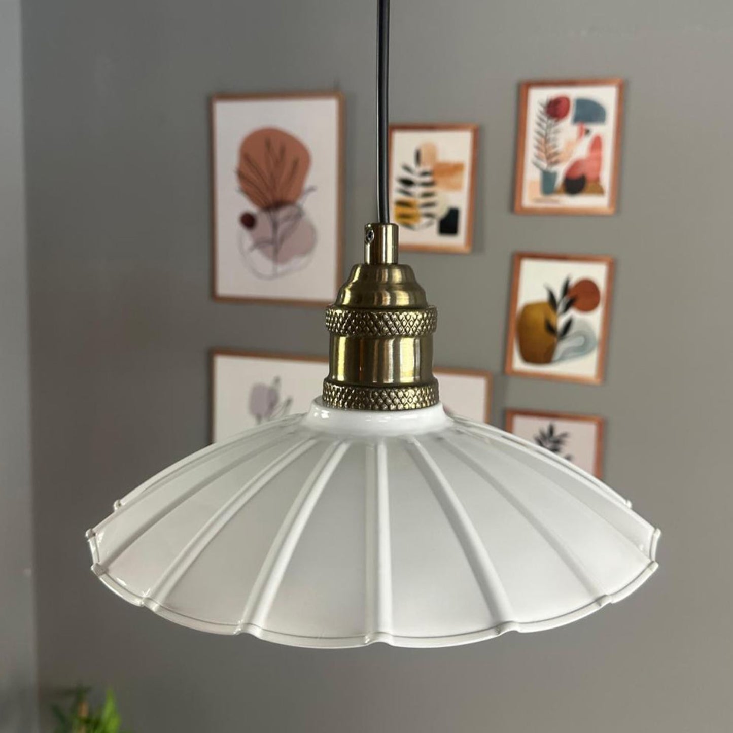 Pendelleuchte Risso Holz Metall, Modern Hängelampe ohne Leuchtmittel