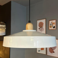 Ace Holz Hängelampe Esstich Ø40cm, Pendelleuchte Vintage Industrial aus Metall Holz E27