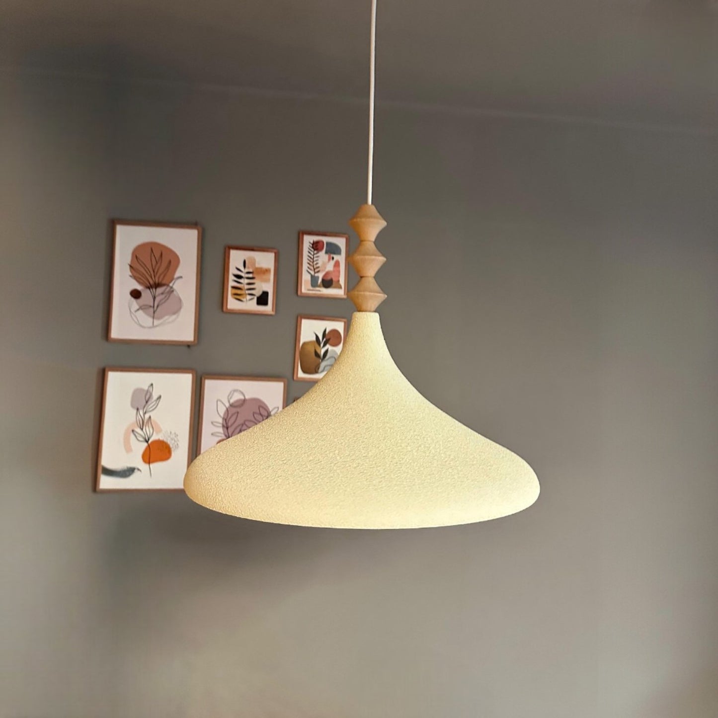 Bamyum Champion Holz Metall E27 Moderne Pendellampe