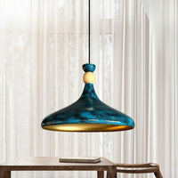 Pendelleuchte Champion aus Holz und Metall, 35 cm Hängelampe