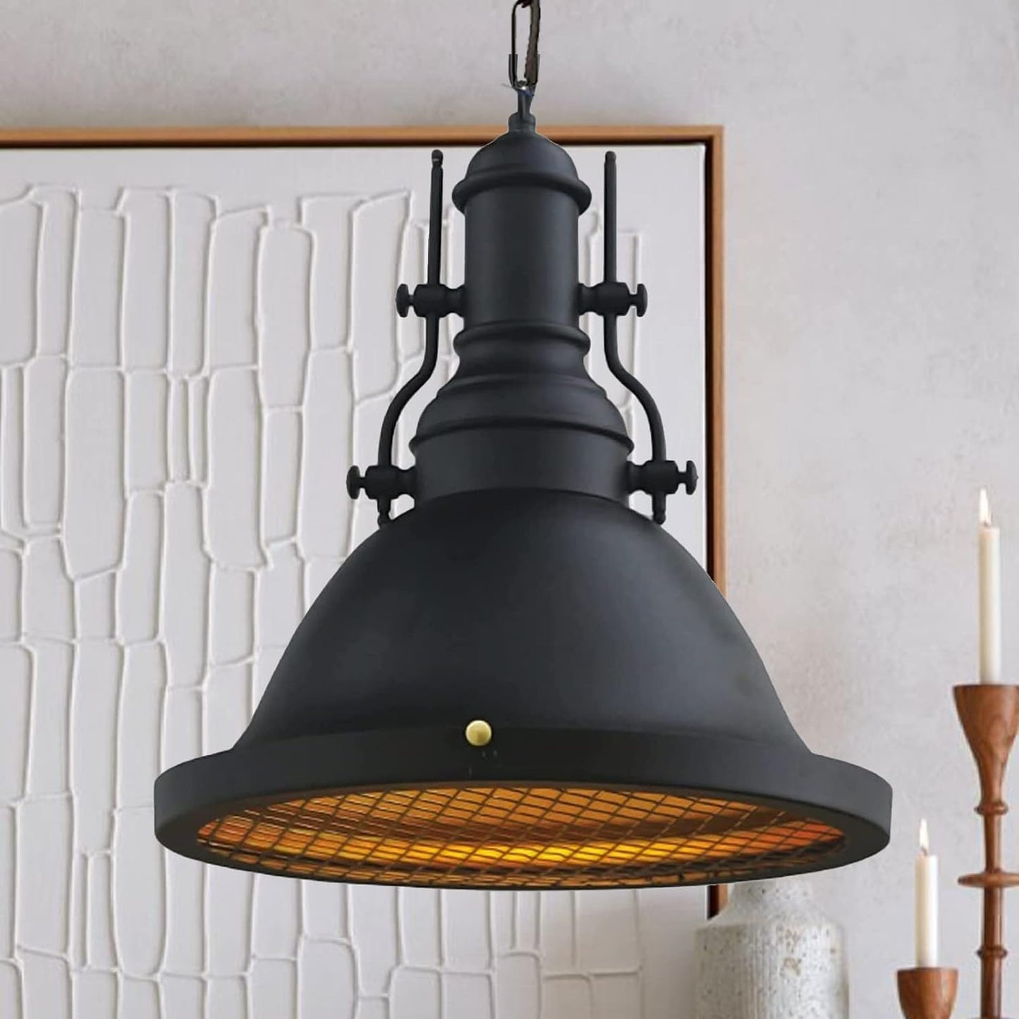 Pendelleuchte Bamyum Pendelleuchten I Turami I Schwarz E27 Ø30 cm Metall Lampe
