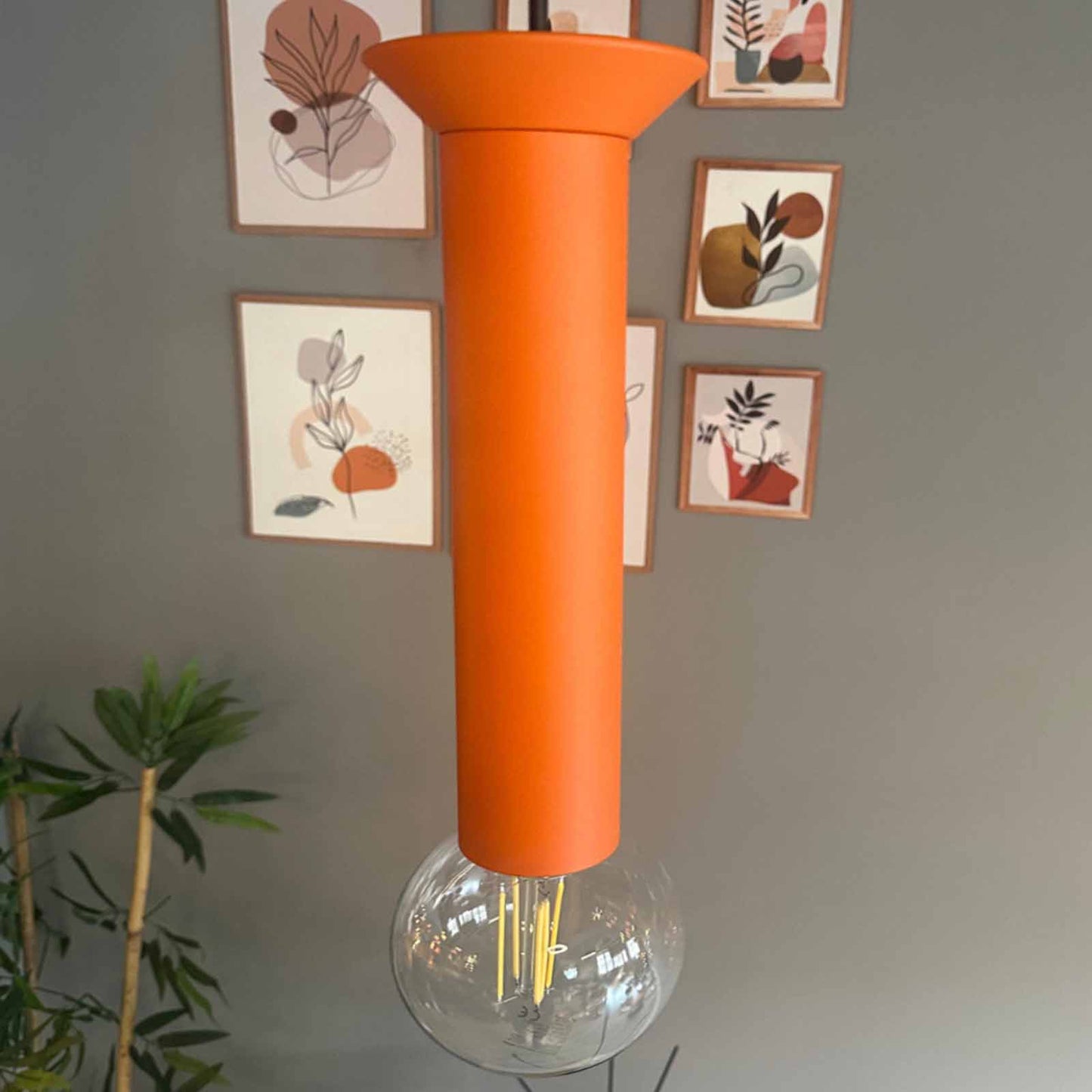 Pendelleuchte Mika Platte Metall, Modern Hängelampe