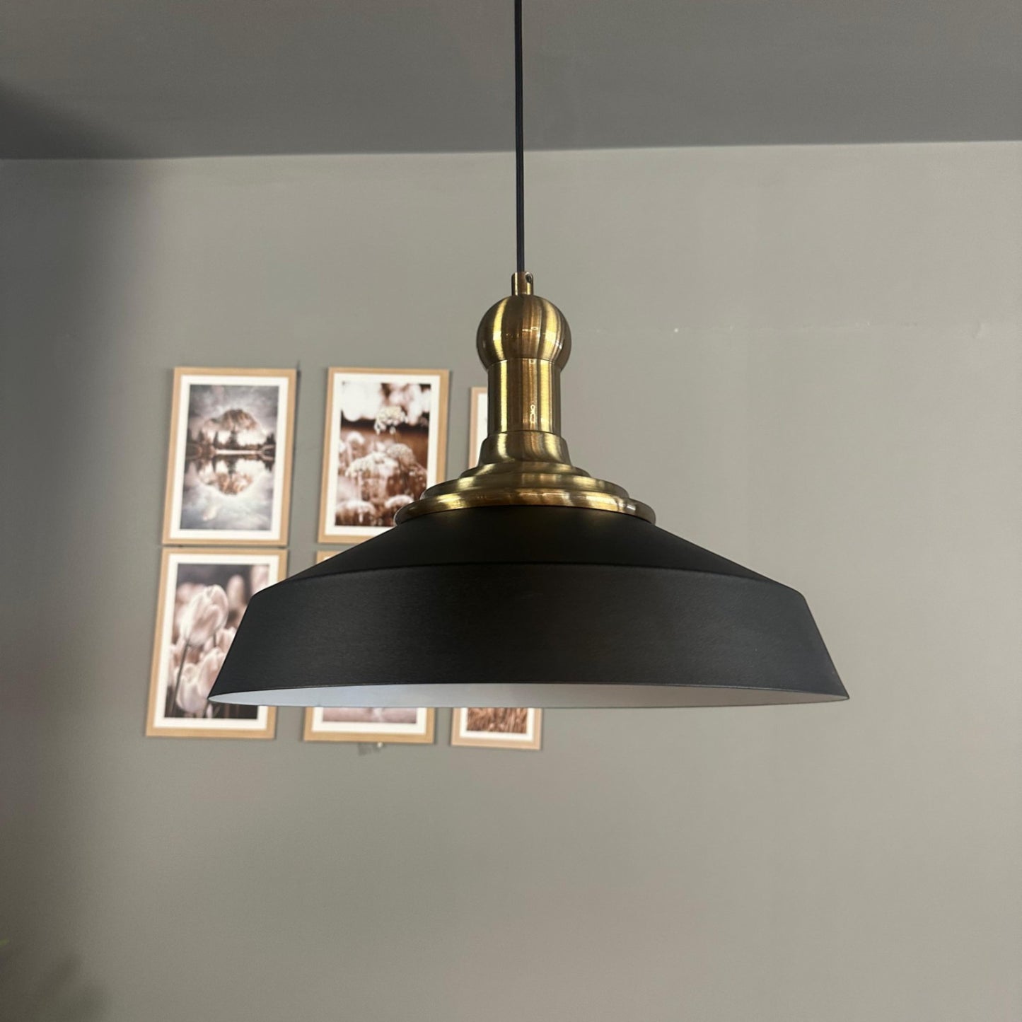 Pendelleuchte Lema Schwarz Knob Ø37,5 cm, Metall Hängelampe