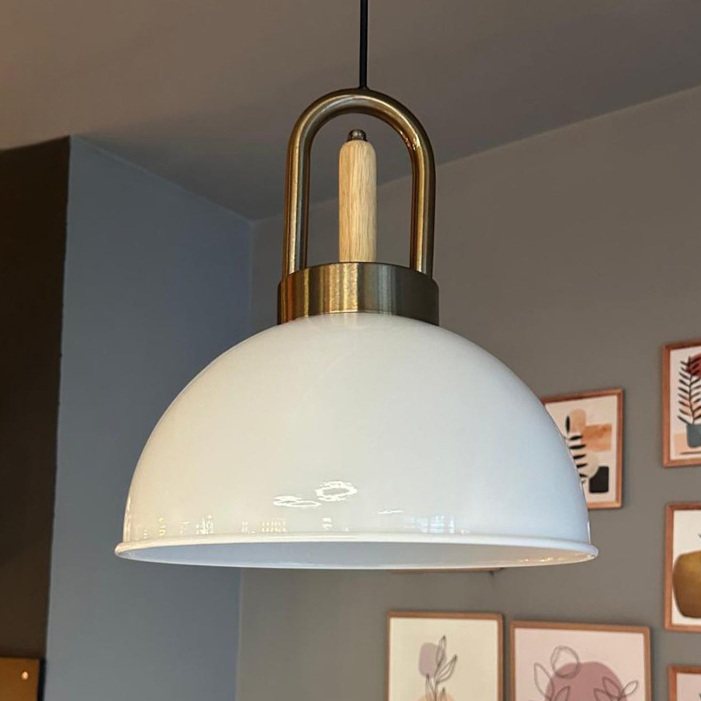 Pendelleuchte Yimpi Locke Holz Metall, Modern Hängelampe