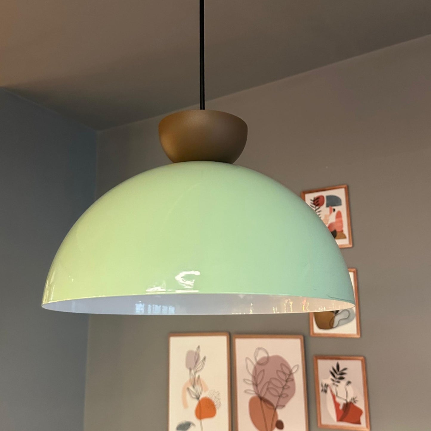 Pendelleuchte Linate Braun Hut Metall, Modern Hängelampe