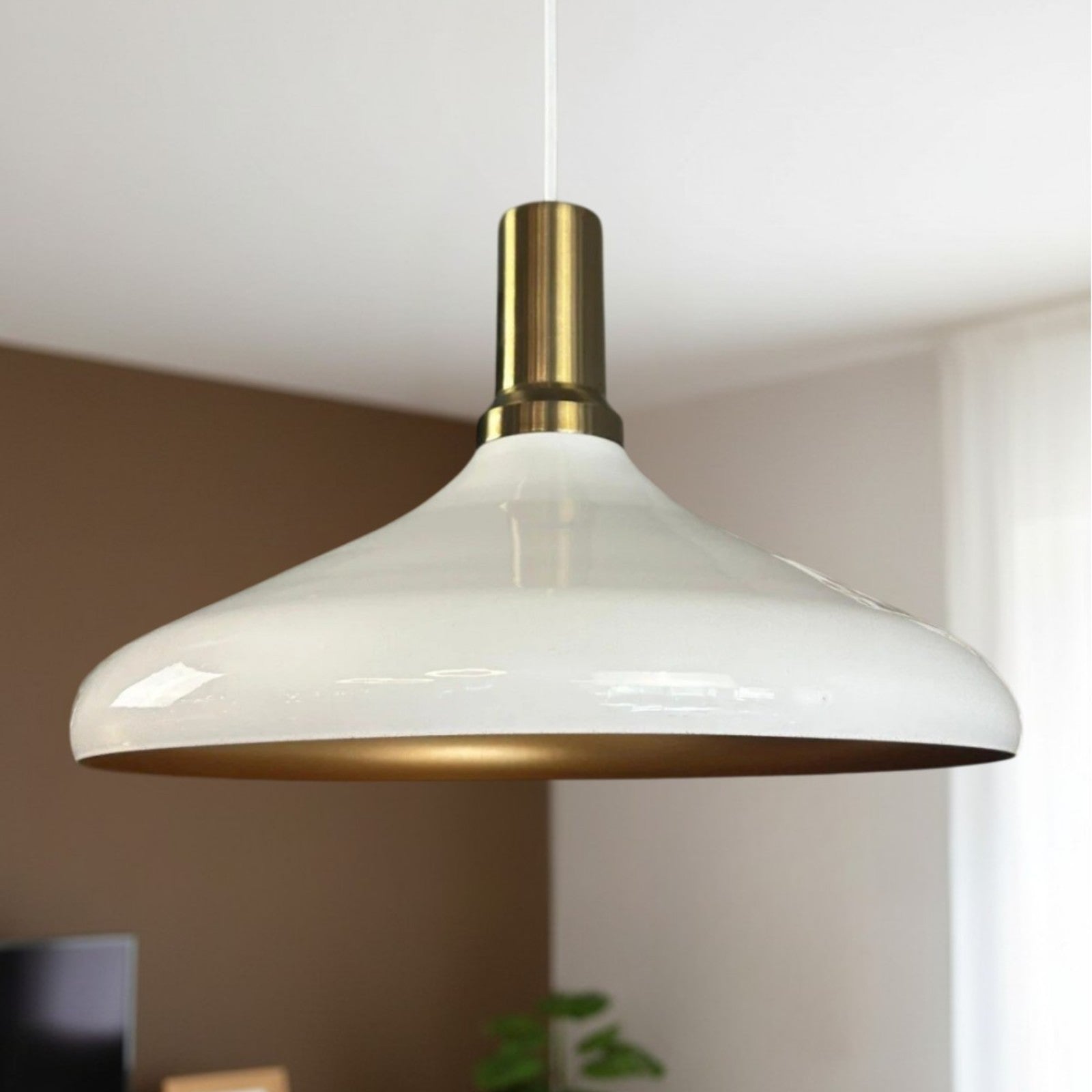 Pendelleuchte Champion Q Holz Metall Ø35cm, Modern Hängelampe