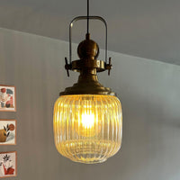 Glas Einzel Kronleuchter Tumbled Head Retro Pendelleuchte Restaurant Wohnzimmer Beleuchtung