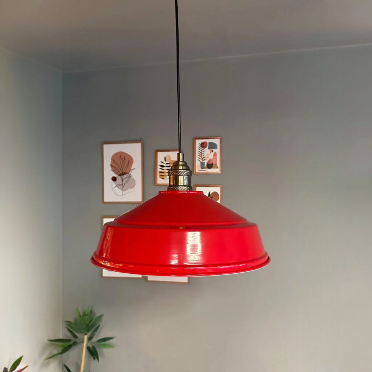 Pendelleuchte Carmelo Halbe Tulpe Ø35 cm, Metall Hängelampe ohne Leuchtmittel