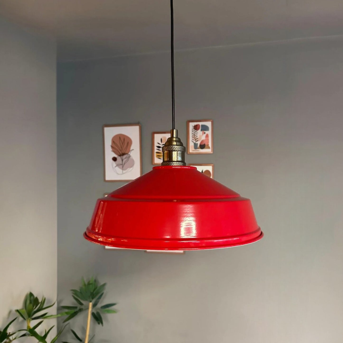 Pendelleuchte Carmelo Halbe Tulpe Ø35 cm, Metall Hängelampe ohne Leuchtmittel